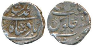 Muhammad Shah, Silver Rupee, 10.81g, Surat Mint, AH 1171/51, Error date on both sides, Hij