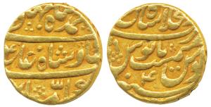 Ahmed Shah Bahadur, Gold Mohur, 10.82g, Dar al-Khilafat Shahjahanabad Mint, RY 4 (KM 449.1