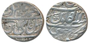Kunch Hijari Mint, Silver Rupee, 11.11g, in the name of Shah Alam II, RY 22, complete mint