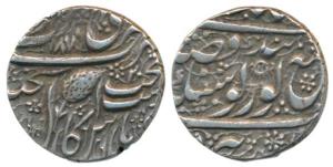Amritsar Mint, Silver Rupee, 11.14g, Nanakshahi Couplet, VS 1876 (KM 22.2). About Extremel