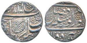 Amritsar Mint, Silver Rupee, 11.14g, Nanakshahi Couplet, Frozen Year VS 1885, actual year 