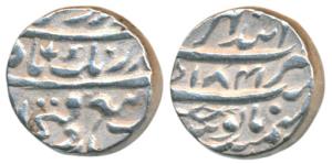 Anandgarh Mint, Silver Rupee, 11.49g, Gobindshahi couplet, VS 1841 (AD 1784) rule of the M