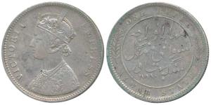 Mangal Singh, Silver Rupee, 11.47g, Error date, 1788 AD instead of 1888, with the name of 