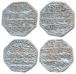 Lakshmi Simha, Silver Rupee (2), SE 1690 and 1692 (KM 182). Very Fine+. (2)