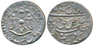 Wajid Ali Shah, Silver Rupee, 11.13g, Mulk Awadh Bait us-Sultanat Lakhnau Mint, AH 1264/2 