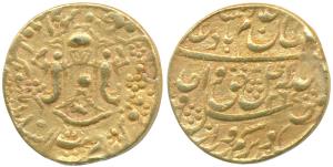 Wajid Ali, Gold Ashrafi, 10.64g, Bait-s-Sultanate Lakhnau Mulk Awadh Akhatar Nagar Mint, A