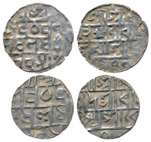 Lakshmi Narayan and Mada Narayan, Silver ½ Tanka (2). Very Fine and About Extremely Fine. 