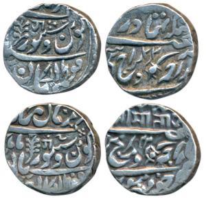 Takhat Singh (AH 1259-1290, 1843-1873 AD), Silver Rupee (2), Dar-al-Mansur Jodhpur Mint, i