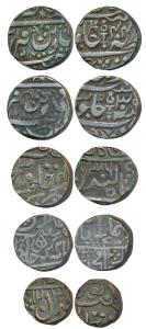 Fateh Singh (VS 1941-1986, 1884-1930 AD), set of 5, Silver Rupee, ½, ¼, 1/8 and 1/16, Udai