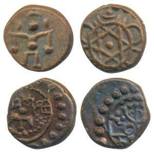 Rani Parvathi Bai (ME 990-1004, 1815-1829 AD), Copper Cash, obv. Cobra with a raised hood,