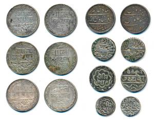 Mewar, Silver Rupee & ½ Rupee (5), Udaipur Mint, Dosti London issue; Akbar, Silver Rupee, 