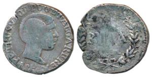 Goa, Pedro V, Silver Rupia, 10.56g, 1860 AD, value within sprays on rev. (KM 279). Two edg