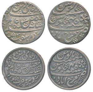 Farrukhabad Mint, Silver Rupee (2), in the name of Shah Alam II, RY 45, plain edge and obl