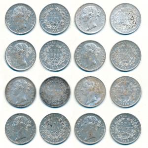 Victoria Queen, Silver Rupee, 1840, divided legend, Calcutta / Bombay Mint, WW raised, mix