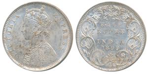 Victoria Empress, Silver ½ Rupee, 1899, Bombay Mint, A / I / B incuse, Inverted ’B’, (Prid