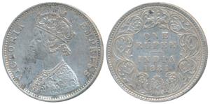 Victoria Empress, Silver Rupee, 1881, Bombay Mint, A3 / I / dot, (Prid 158). Very Fine, Ra
