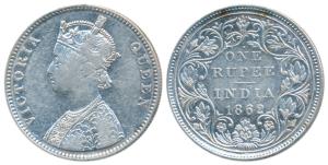 Victoria Queen, Silver Rupee, 1862, Bombay Mint, A / II / 1 / 7, (Prid 90). Very Fine+, Ve