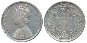 Victoria Queen, Silver Rupee, 1862, Bombay Mint, A / II / 1 / 10, (Prid 95). Very Fine+, V