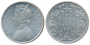 Victoria Empress, Silver Rupee, 1897, Bombay Mint, C2 / I / B incuse, (Prid 183). Very Fin