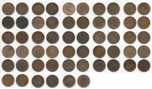 George V & George VI, Copper & Bronze ½ Pice, 1912, Calcutta Mint, (Prid 745); 1913, Calcu