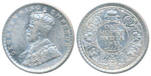 George V, Silver Rupee, 1911, Calcutta Mint, (Prid 207). Very Fine+, Scarce.