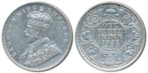 George V, Silver Rupee, 1922, Bombay Mint, (Prid 228). Very Fine+, Scarce.