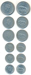 George VI, Nickel Rupee, 1947, Bombay Mint, diamond (Prid 865); ½ Rupee, 1946, Bombay Mint