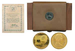 Cook Islands, Gold Gilt Silver $50, 97.2g, commemorating the Birth Centenary of Sir Winsto