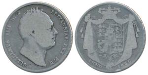 Great Britain, William IV, Silver ½ Crown, 13g, 1836 (KM 714.2). Fine+, Rare.