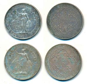 Great Britain, Silver Trade Dollar, rev. standing Britannia with spear and shield, value a