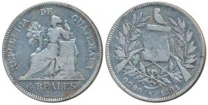 Guatemala, Silver 4 Reales, 1894H, (KM 168.1). Very Fine.