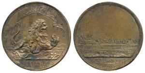 East India Company Medal For Seringapatam, Bronze Medal, 48mm, 1799, Soho Mint, obv. the B