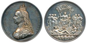 Golden Jubilee of Queen Victoria Medal, 1837-1887, Silver, 216g, obv. crowned bust of Vict