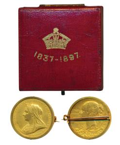 Victoria’s Diamond Jubilee Medal, Small Gold, 17.4g, 1837-1897, obv. matured bust of the Q