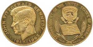 United States of America, John Kennedy Gold Medal, 16.92g, obv. bust of the President, wit