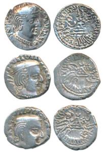 Western Kshatrapas, Kardamaka Family, Rudrasimha I, Viradamana and Vijayasena, Silver Drac