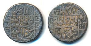 Shah Jahan, Silver Rupee, 11.19g, Surat Mint, RY 22 (KM 235.23). Very Fine.