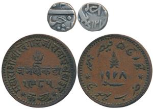 Kutch State, Khengarji III, Copper 3 Dokda, in the name of George V, 1928; Baroda State, K