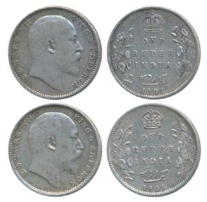 Edward VII, Silver Rupee, 1904, 1905, Bombay Mint, (Prid 200). About Very Fine.