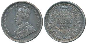 George V, Silver Rupee, 1911, Calcutta Mint, (Prid 207). Very Fine+, Scarce.