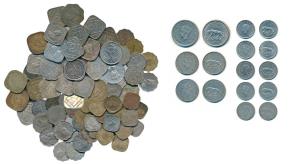 George VI, Cupro Nickle Rupee, 1947, Bombay Mint; ½ Rupee (2), 1946, Bombay Mint, and 1947
