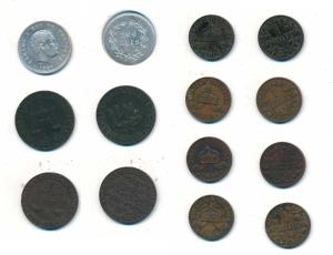 Portugal, Carlos I, Silver 200 Reis, 1891; German East Africa, Copper 1 Heller (4), 1904, 