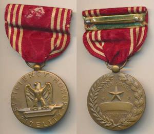 United States of America, World War II, Copper Good Conduct Medal with ribbon & broach. Ex