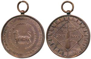 Copper Medal for National Soft Ball Championship, Rohtak, 1969, Issued by Indian Softball 