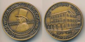 1971 The American House Stouchsburg, PA Conrad Weiser Coin Club Medal. Mint State.