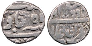 Jhansi Mint, Silver Rupee, AH 1220-34, 10.77g, (KM 78.5).