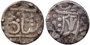 Jayaji Rao, Silver Rupee, 10.76g, Jhansi Mint, in the name of Shah Alam II (KM 125).