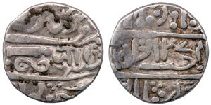 Silver Rupee, 10.74g, Sheour Mint, AH 1272, canon on rev. (KM 201).