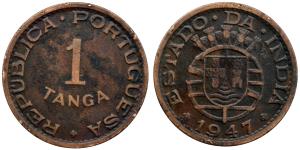 Bronze Tanga, 5.9g, 1947, (KM 24).