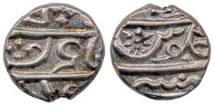 Tellicherry, Malabar coast, Silver Thalassery Fanam or 1/5 Rupee, 2.29g, posthumous issue 